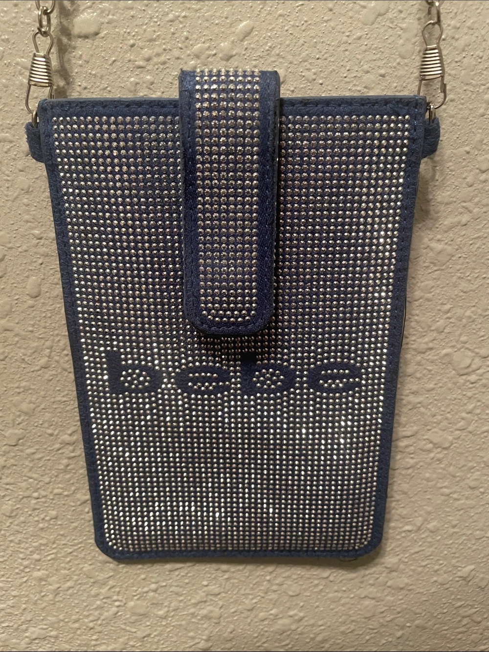 bebe bling Phone Crossbody with Silver Chain